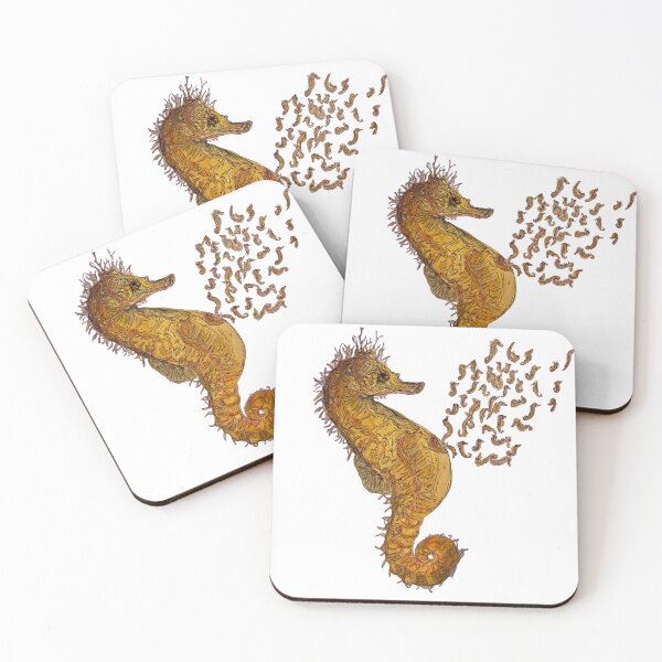 Item preview, Hand drawn seahorse designed and sold by Lena Draws.