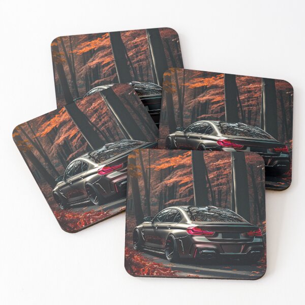 Item preview, Performance Sedan Powers Through Autumn Forest With Aggressive Presence designed and sold by RevUpDesign.