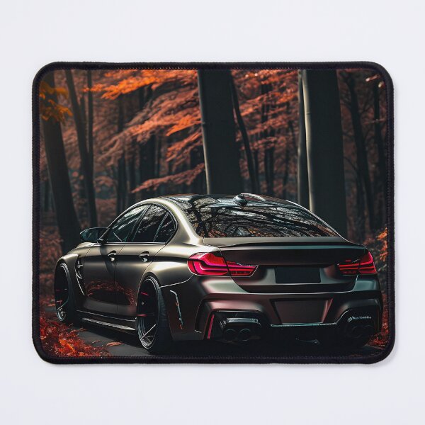 Item preview, Performance Sedan Powers Through Autumn Forest With Aggressive Presence designed and sold by RevUpDesign.