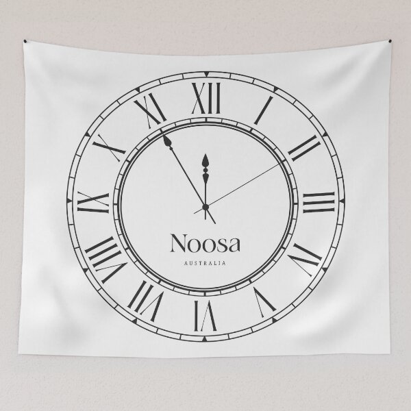 Item preview, Noosa Time Zone – Classic Wall Clock designed and sold by RosieKingArt.