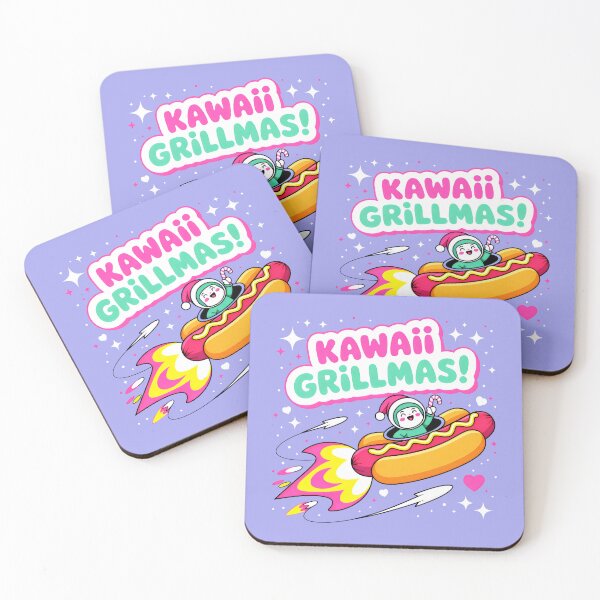 Item preview, Cheerful Kawaii Santa Soaring in Hot Dog Rocket designed and sold by SplashTastic.