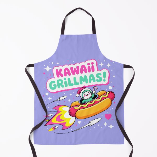 Item preview, Cheerful Kawaii Santa Soaring in Hot Dog Rocket designed and sold by SplashTastic.