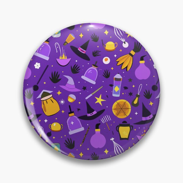 Item preview, Mystic Witch Pattern – Broomsticks, Hats, Potions & Spellbooks Halloween Design designed and sold by Bratak.