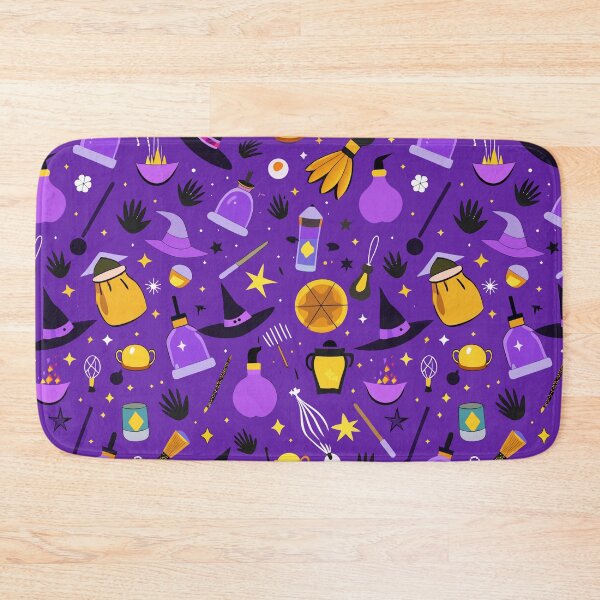 Item preview, Mystic Witch Pattern – Broomsticks, Hats, Potions & Spellbooks Halloween Design designed and sold by Bratak.