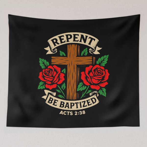 Item preview, Acts 2:38 Repent and Be Baptized designed and sold by plushism.