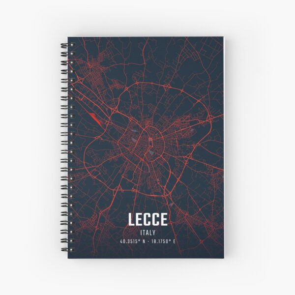 Item preview, Lecce Red & Blue Minimalist Map designed and sold by HomeLivingCo.