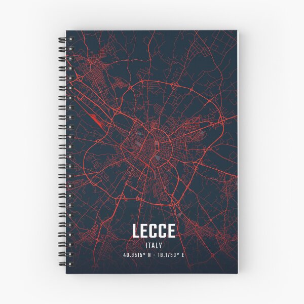 Item preview, Lecce Red & Blue Minimalist Map designed and sold by HomeLivingCo.