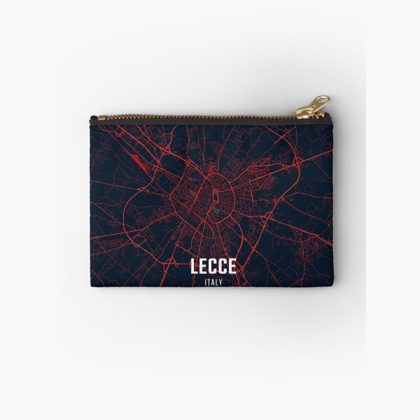 Item preview, Lecce Red & Blue Minimalist Map designed and sold by HomeLivingCo.