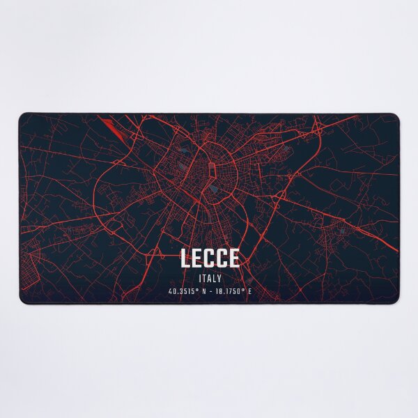 Item preview, Lecce Red & Blue Minimalist Map designed and sold by HomeLivingCo.
