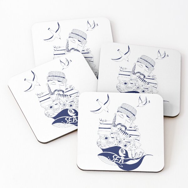 Item preview, Bearded Sailor & Mackerel. Funny Nautical Ocean Lover Shirt and Gift designed and sold by Scandi Shop .
