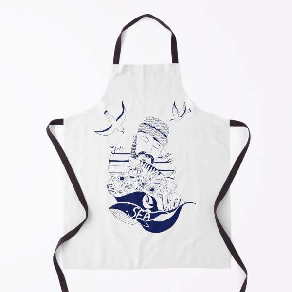 Item preview, Bearded Sailor & Mackerel. Funny Nautical Ocean Lover Shirt and Gift designed and sold by Scandi Shop .