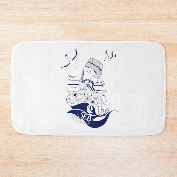 Item preview, Bearded Sailor & Mackerel. Funny Nautical Ocean Lover Shirt and Gift designed and sold by Scandi Shop .