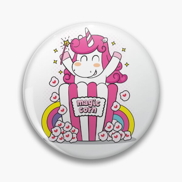 Item preview, Cute Kawaii Unicorn "Magic Corn" Popcorn Design designed and sold by nora8820.
