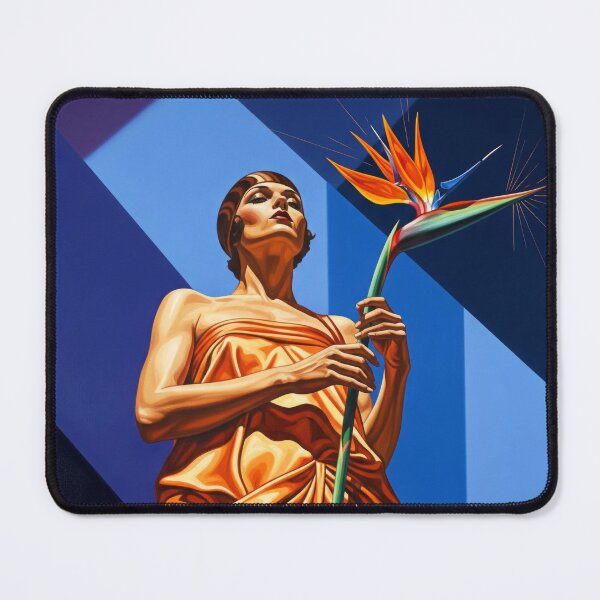 Item preview, Portrait with Bird of Paradise - Original Art Deco Artwork designed and sold by elektronen.