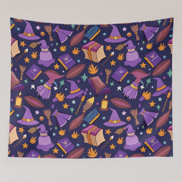 Item preview, Dark Witch Academia – Spellbooks, Broomsticks & Magic Hats Pattern designed and sold by Bratak.