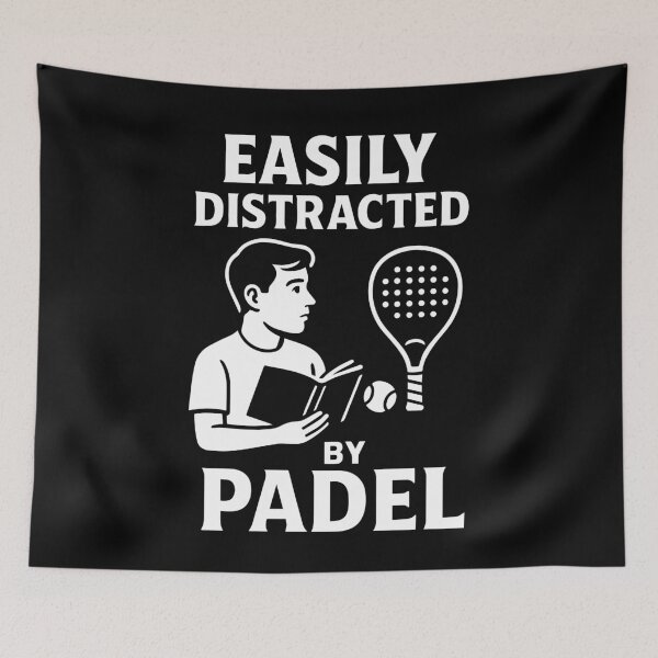 Item preview, Easily Distracted By Padel Funny Sport designed and sold by LuminOrb.