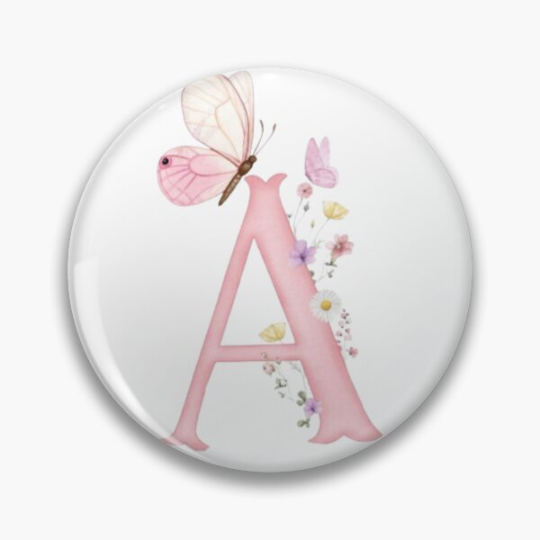 Item preview, Elegant Floral Letter A | Butterfly Monogram Art designed and sold by AesthinkArt.