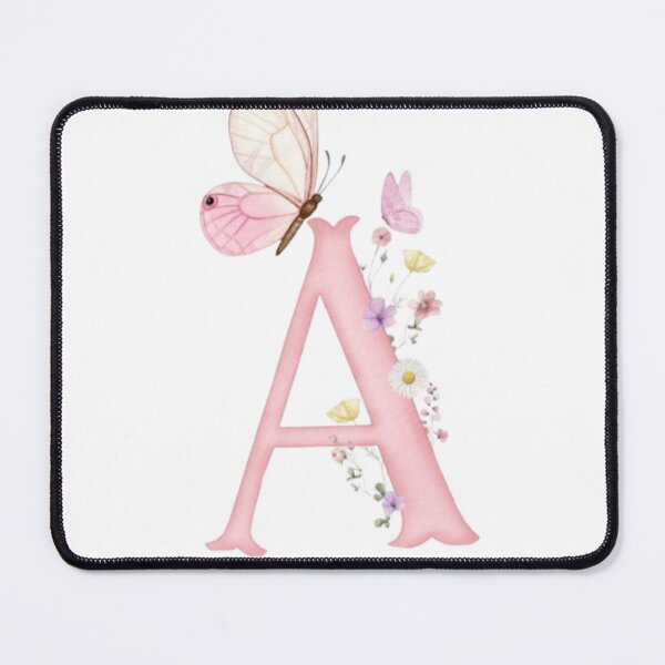 Item preview, Elegant Floral Letter A | Butterfly Monogram Art designed and sold by AesthinkArt.