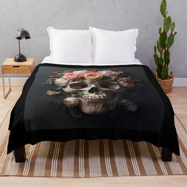 Item preview, Botanical Gothic Skull Bloom designed and sold by ChicTrendz.