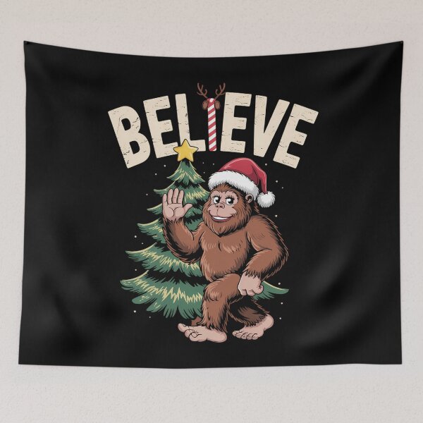 Item preview, Bigfoot Sasquatch Santa Christmas designed and sold by savrmiller.