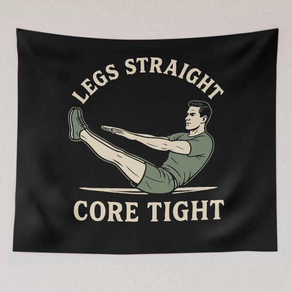 Item preview, Legs Straight Core Tight Calisthenics Fitness Gym designed and sold by LuminOrb.