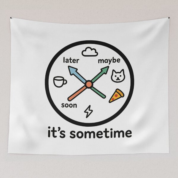Item preview, It’s Sometime – Weird Twitter Meme Clock Funny Tweet designed and sold by Globalcitytees.