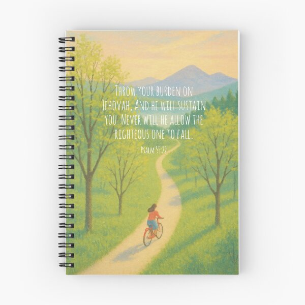 Item preview, Psalm 55:22 (Girl on a Bicycle) designed and sold by Paper Bee Gift Shop.
