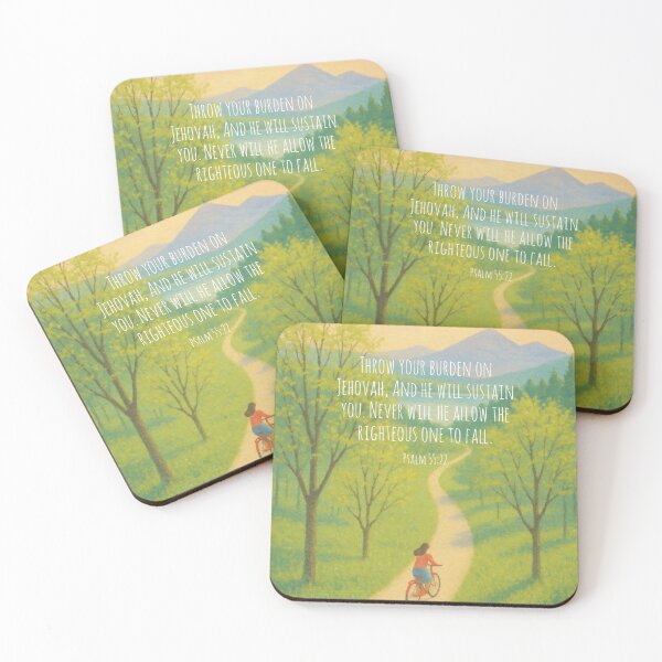Item preview, Psalm 55:22 (Girl on a Bicycle) designed and sold by Paper Bee Gift Shop.