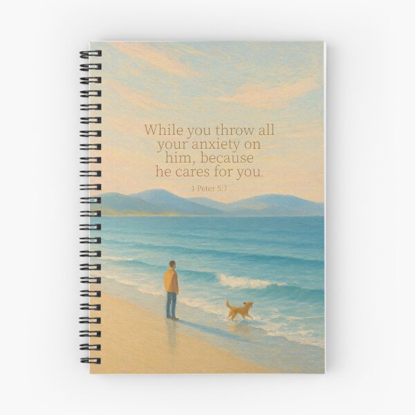 Item preview, 1 Pedro 5:7 (El hombre en la playa) designed and sold by Paper Bee Gift Shop.