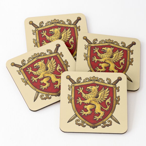 Item preview, Heraldic Griffin Shield - Medieval Crest designed and sold by Myra365Art.