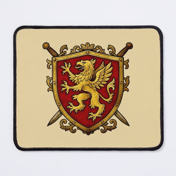 Item preview, Heraldic Griffin Shield - Medieval Crest designed and sold by Myra365Art.