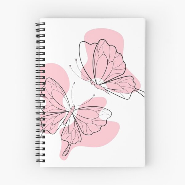 Item preview, Elegant Pink Butterflies – Minimalist Aesthetic Line Art designed and sold by AesthinkArt.