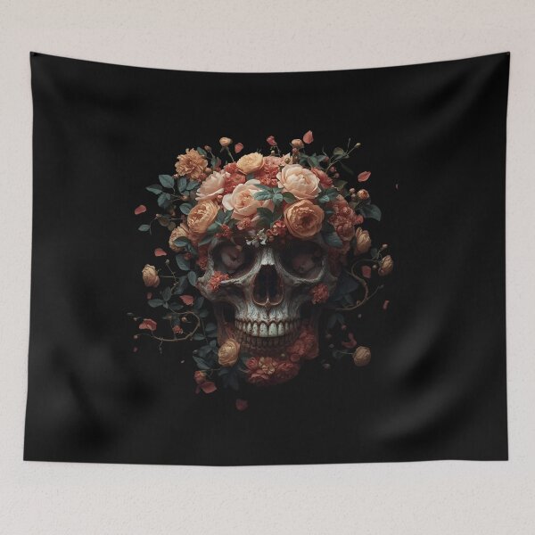 Item preview, Dark Romance Floral Skull designed and sold by ChicTrendz.