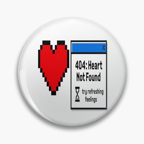 Item preview, 404 Heart Not Found – Weird Twitter Meme Funny Pixel Art Tweet Design  designed and sold by Globalcitytees.