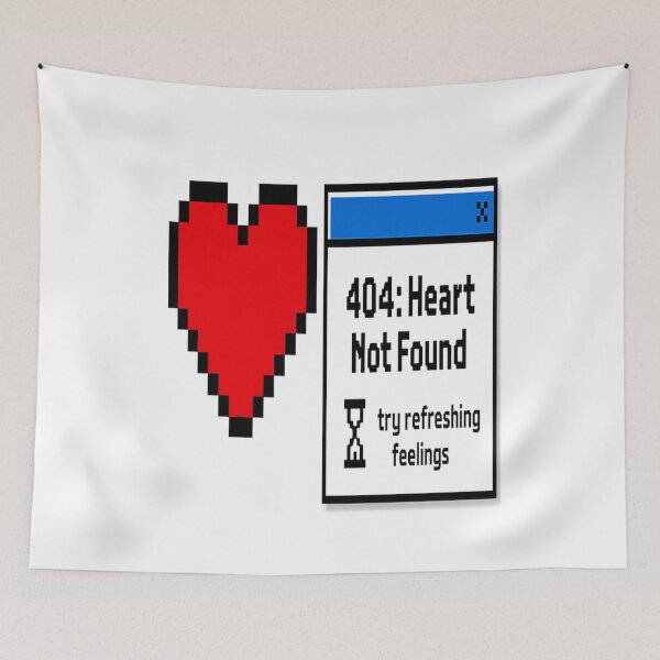 Item preview, 404 Heart Not Found – Weird Twitter Meme Funny Pixel Art Tweet Design  designed and sold by Globalcitytees.