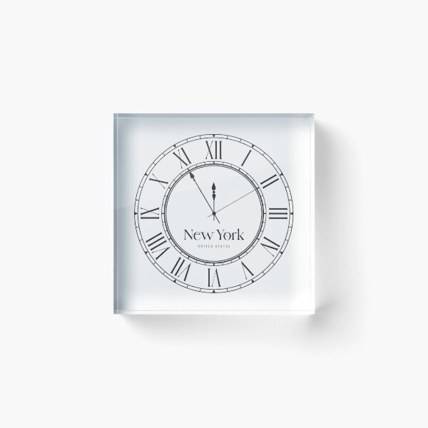 Item preview, Classic Wall Clock Timepiece – New York Time Zone designed and sold by RosieKingArt.