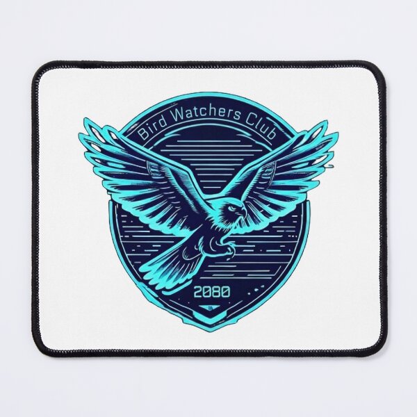Item preview, Neon Hawk Badge Logo – Cyber Bird Watching Club 2080 Futuristic Emblem designed and sold by NatureNookTees.