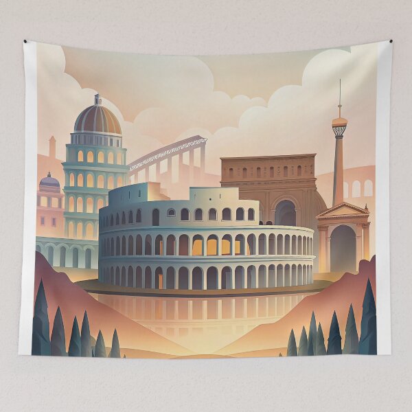 Item preview,  Minimalist skyline of Rome designed and sold by paulrommer.