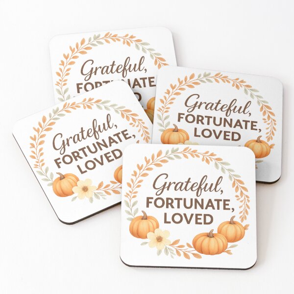 Item preview, Agradecido, afortunado, amado – Frase de Acción de Gracias de otoño | Camiseta y decoración para el hogar con gratitud otoñal designed and sold by JEDDY DESIGNS.