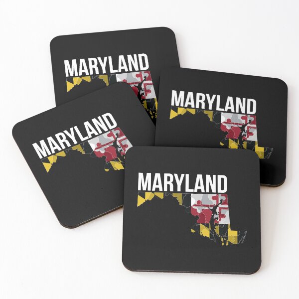 Artikelvorschau, Maryland State Flagge Karte T-Shirt entworfen und verkauft von AlanWhitefoot.