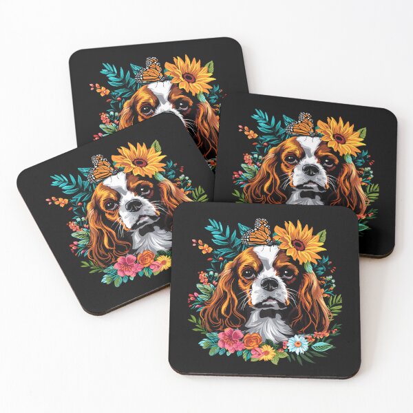 Item preview, Funny Cavalier King Charles Spaniel Flowers Floral Colorful Mom Dad Kids designed and sold by rafaeltto.