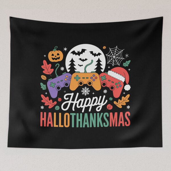Item preview, Happy Hallothanksmas Game Gamer Hallothanksmas designed and sold by aidenpier.