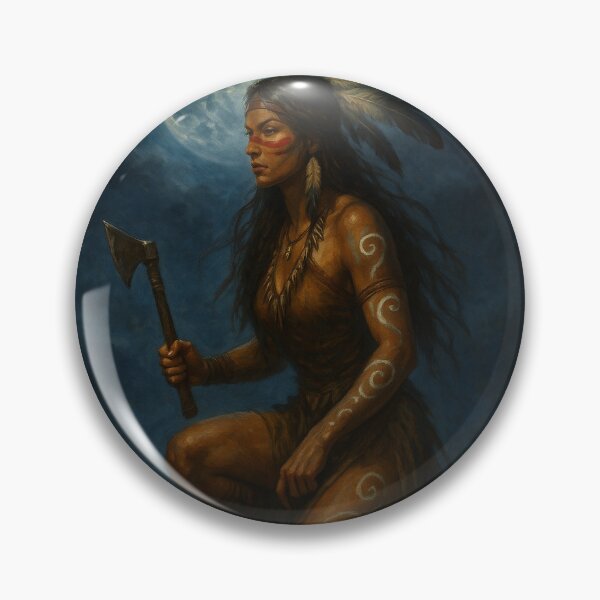 Item preview, Moonlit Warrior – Female Tribal Hunter under the Full Moon designed and sold by photoparadise22.