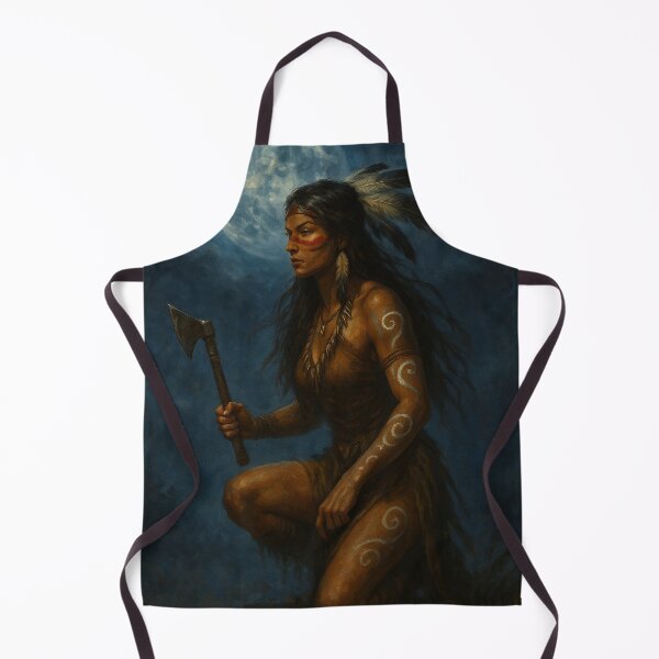 Item preview, Moonlit Warrior – Female Tribal Hunter under the Full Moon designed and sold by photoparadise22.