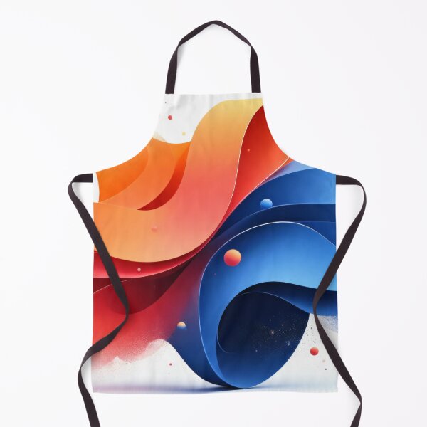Item preview, Abstract Red and Blue Flowing Ribbons with Floating Spheres in Dynamic Modern 3D Artistic Design designed and sold by Mimoshi ⭐⭐⭐⭐⭐.