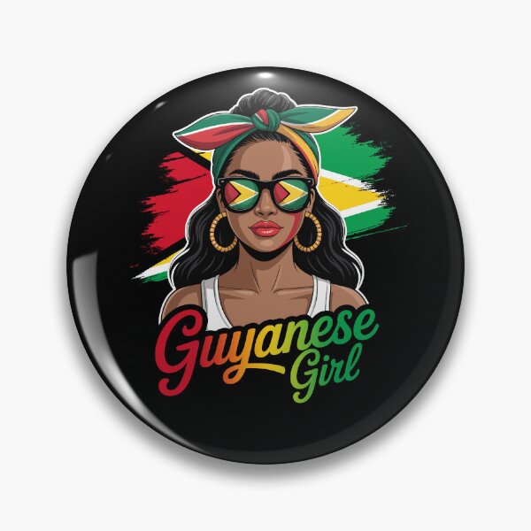 Item preview, Guyanese Girl Flag Pride Afro Caribbean Heritage women designed and sold by NUMAcreations.