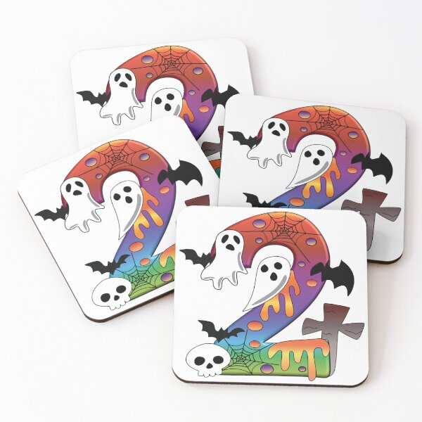 Item preview, Halloween Number Two Graphic with Pumpkin, Skulls, and Spider Web, Ghosts and Bats designed and sold by RS4you.