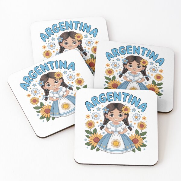 Item preview, Cute Argentina Girl Traditional Dress with Sunflowers Kids designed and sold by NUMAcreations.