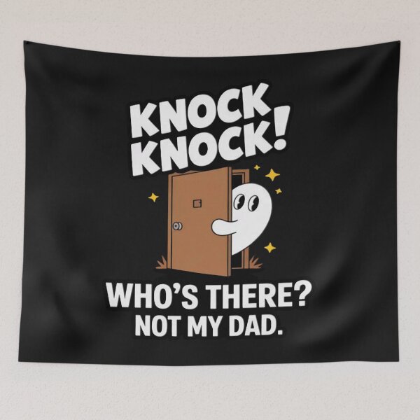 Item preview, Knock Knock Who's There Not My Dad Spooky Ghost Halloween designed and sold by CraftyCuttable.
