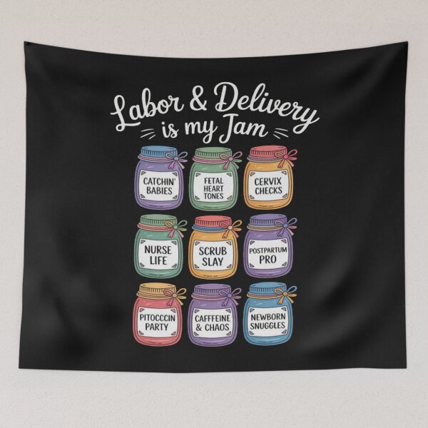 Item preview, Labor and Delivery Nurse Life Jam Nursing Humor Cute designed and sold by CraftyCuttable.